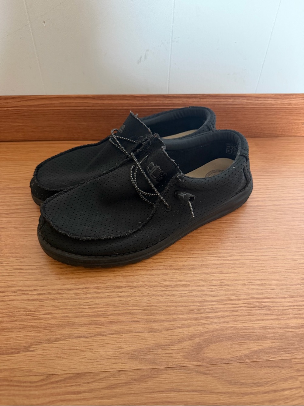Hey Dude Men's Black Slip-On Loafers - Size: 10